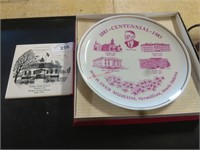 Vermillion centennial plate
