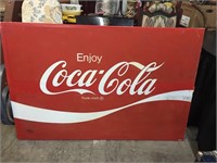 Metal Coca-Cola sign