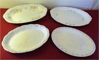 4 unmatched meat platters - one English,