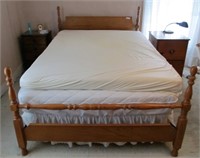 2 Piece bedroom- modern oak full size bed and