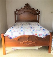 Victorian Walnut bed, full sized  (quilt not