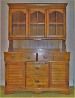 Hardrock Maple stepback cupboard with 4 drawers