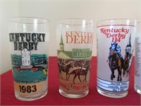12 Kentucky Derby glasses - 1983, 1985, 1988,