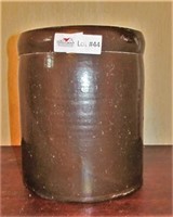 Brown stoneware pickling jar, 10"H 8.5"D