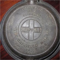 GRISWOLD ci WAFFLE IRON AND STAND