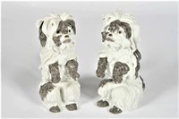 Pair of Samson Porcelain Bolognese Terriers