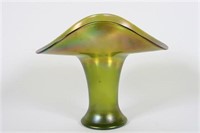 In the Style of Loetz Glass Iridescent Vase