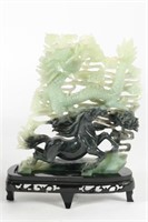Chinese Jadeite Dragon and Horse Sculpture