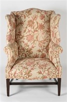 18th C. Hepplewhite Mahogany Wing Back Chair