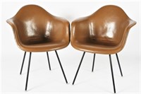 Pair of Brown Herman Miller DAX-1 Chairs
