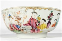18th C. Chinese Export Famille Rose Porcelain Bowl