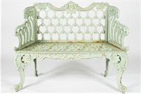 American Gothic Revival Cast Iron Bench