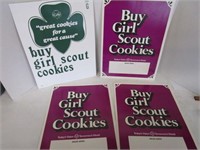 1960's Girl Scout card Board Signs