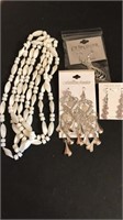 Beautiful white and silver colored jewelry