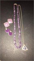 Stunning amethyst colored jewelry