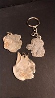 Pewter colored dog pendants