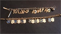 Vintage metal high school bracelets