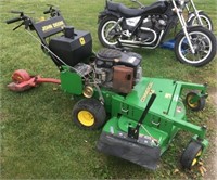 John Deere GS 75 Lawn Mower w/ Cart - Runs
