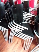 4 chaises bistro IKEA, empillables, noires