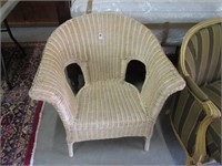 Wicker Arm Chair 33" high