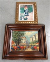 Paris Street Scene Oil Painting & Renoir Print