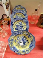 4 Spode Blue Room Garden Collection Plates