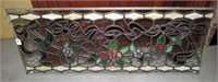 Large Antique Leaded Stained Glass Window