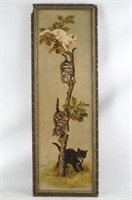 Victorian Kitty Cat Oil on Canvas 1896 -