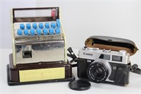Vintage Kids Cash Register & CANON Canonet QL25