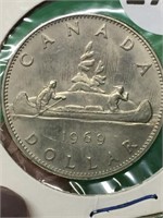 1969 Canadian Dollar Coin