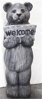 "Welcome" Black Bear Figurine