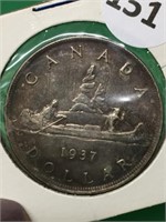 1937 Canadian Silver Dollar