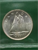 1949( I.c.c.s.m.s.63) Canadian Silver $.10