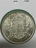 1937 (m.s.62.) Canadian Silver $.50