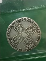 1757 (i.c.c.s. Vg10)british Silver 6 Pence