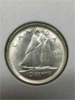 1940( M.s.63) Canadian Silver $.10