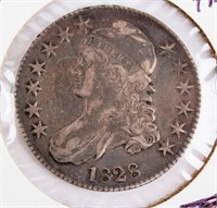 Coin 1828 United States Bust Half Dollar XF