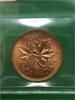 1939 (i.c.c.s. M.s.63) Canadian Small Cent