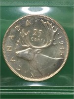 1945 (i.c.c.s. M.s.63) Canadian Silver $.25