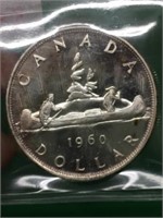1960 (i.c.c.s.p.l.65) Canadian Silver Dollar