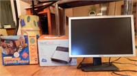 Neat Desk, Dell Monitor, Encarta & Planter