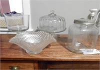 Glass Covered Cake Stand, Trifle Bowl, Jar & Bowl
