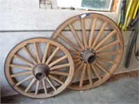 Wood wheeled wagon