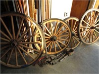Wood wheeled wagon