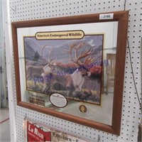 Framed Seagrams canadian hunter