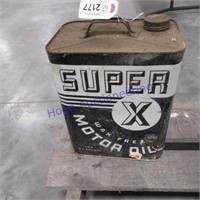 Super X Motor oil can
