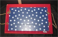 Patriotic Red/White/Blue Starred Serving Tray