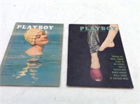 (2) 1962 Playboy Magazines