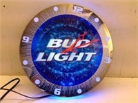 Nice Bud Light Lighted Clock Working and Looks