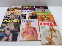 (13) 1970's Playboy Magazines (1) Each Penthouse